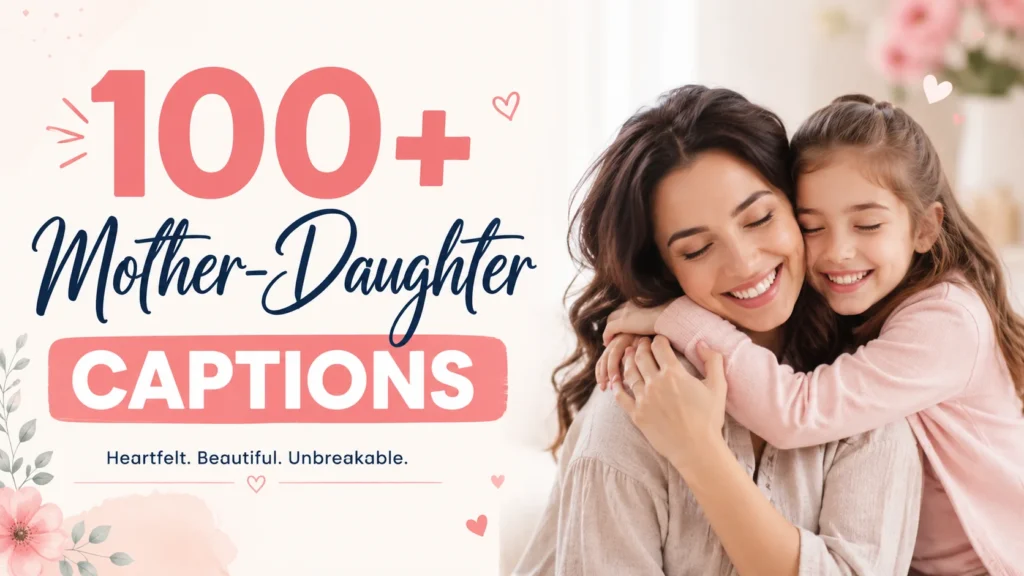 mother daughter caption