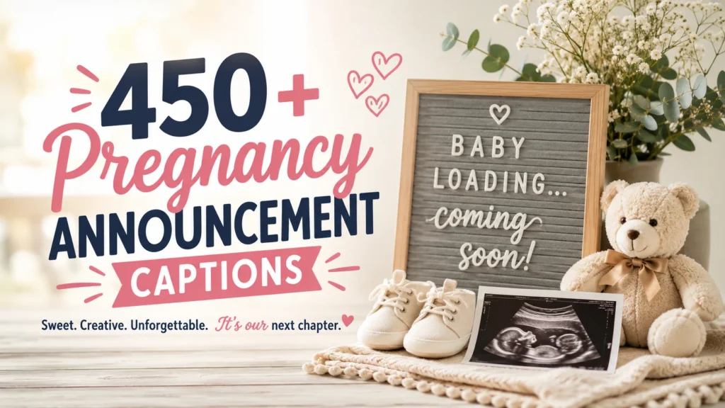 pregnancy announcement captions