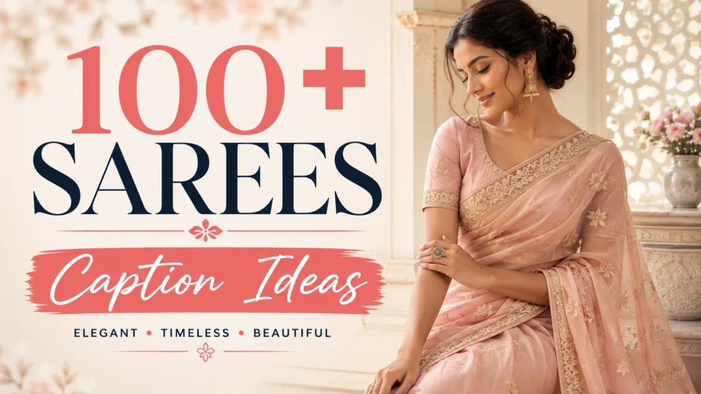 saree caption ideas