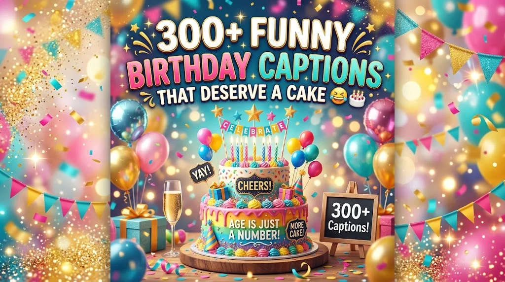 300+ Funny Birthday Captions That Deserve a Cake 😂🎂