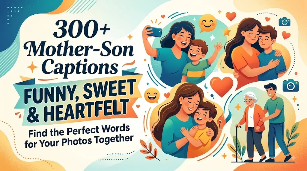 300+ Mother-Son Captions That Are Funny, Sweet & Heartfelt