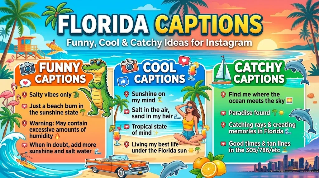 Florida Captions: Funny, Cool & Catchy Ideas for Instagram