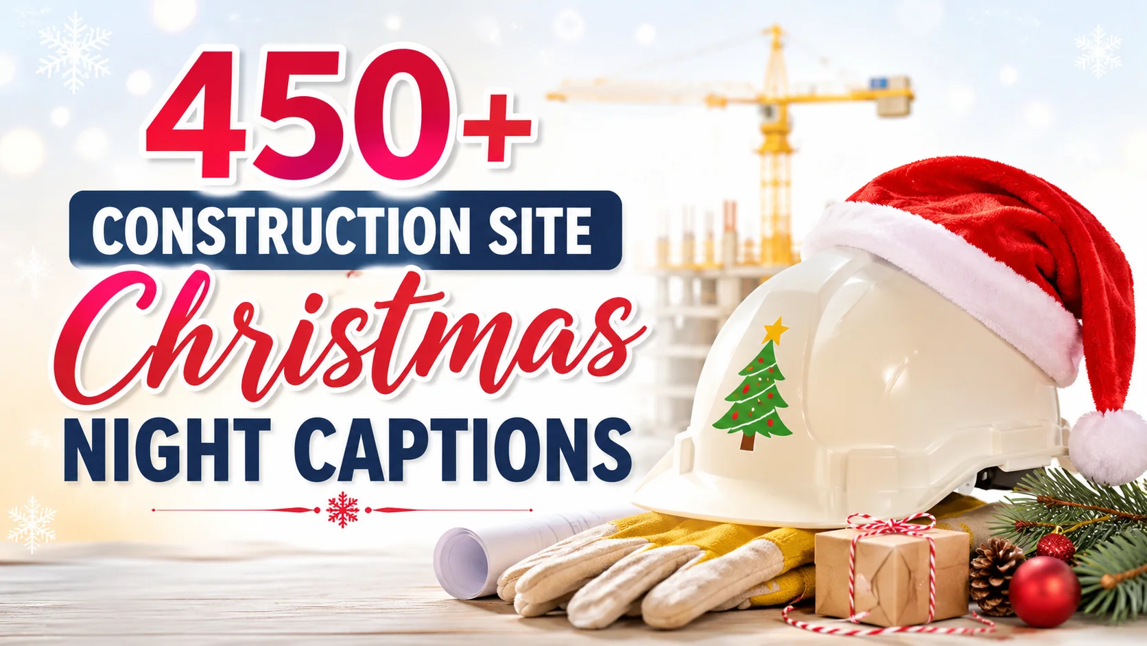 ⁠Construction Site Christmas Night Captions