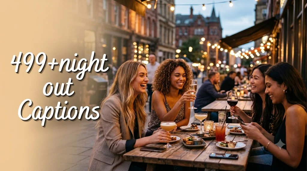 night out captions